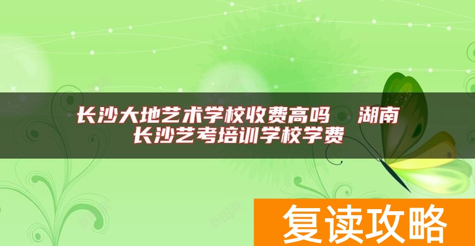 长沙大地艺术学校收费高吗 湖南长沙艺考培训学校学费