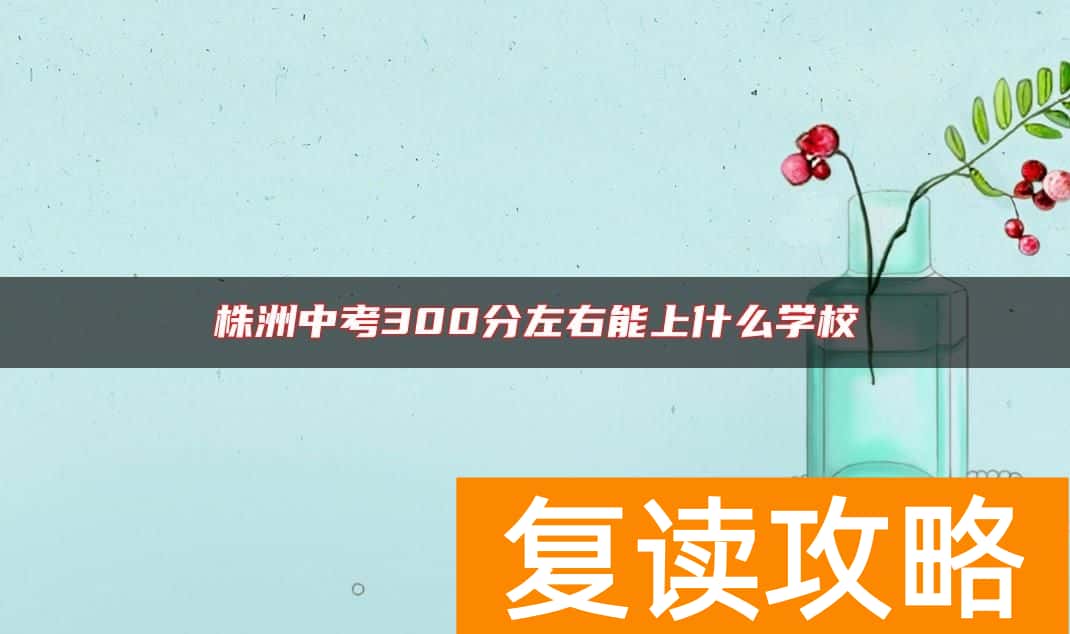 株洲中考300分左右能上什么学校